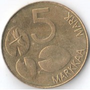 Финляндия 1994 5 марок