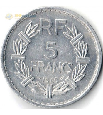 Франция 1945-1952 5 франков