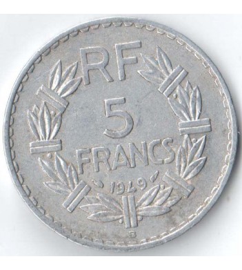 Франция 1949 5 франков (B)