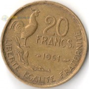 Франция 1950-1954 20 франков (KM# 917)