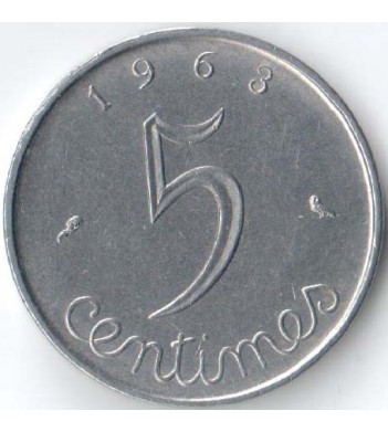 Франция 1963 5 сантимов