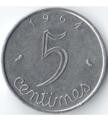 Франция 1964 5 сантимов