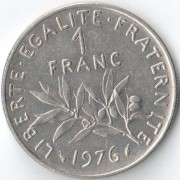 Франция 1976 1 франк
