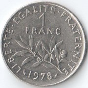Франция 1978 1 франк