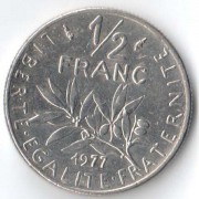 Франция 1977 1/2 франка