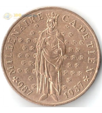 Франция 1987 10 франков 1000 лет династии Капетингов