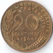 Франция 1984 20 сантимов