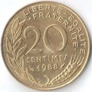 Франция 1988 20 сантимов