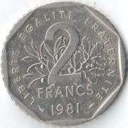 Франция 1981 2 франка