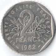 Франция 1982 2 франка