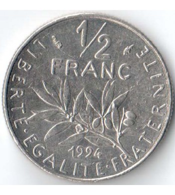Франция 1994 1/2 франка