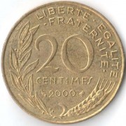 Франция 2000 20 сантимов