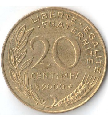Франция 2000 20 сантимов