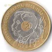 Франция 1994 20 франков Пьер де Кубертен