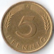 ФРГ 1991 5 пфеннигов