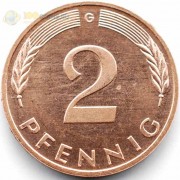ФРГ 1969 2 пфеннига