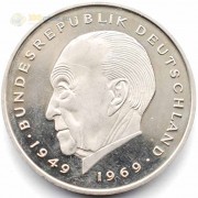ФРГ 1969-1987 2 марки Конрад Аденауэр