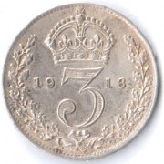 Великобритания 1916 3 пенса