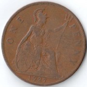 Великобритания 1927 1 пенни