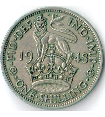 Великобритания 1948 1 шиллинг Английский герб