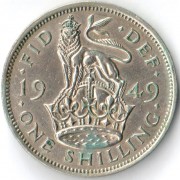 Великобритания 1949 1 шиллинг Английский герб