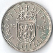 Великобритания 1963 1 шиллинг Шотландский герб