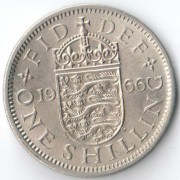 Великобритания 1966 1 шиллинг Английский герб