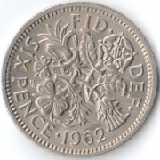 Великобритания 1962 6 пенсов