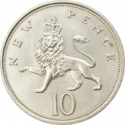 Великобритания 1974 10 пенсов