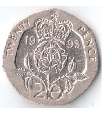 Великобритания 1993 20 пенсов