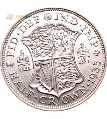 Великобритания 1935 1/2 кроны (серебро)