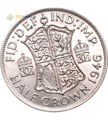 Великобритания 1946 1/2 кроны (серебро)