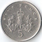 Великобритания 2000 5 пенсов