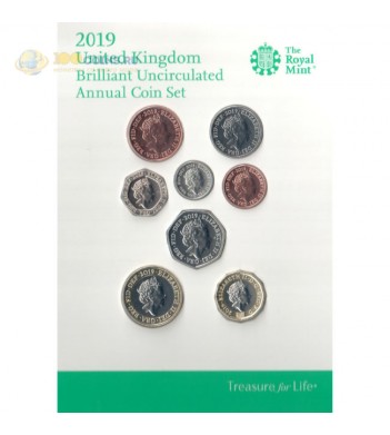 Великобритания 2019 набор 8 монет буклет
