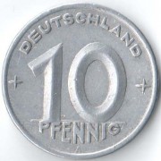 ГДР 1952 10 пфеннигов А