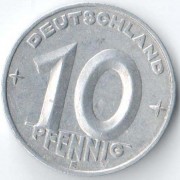 ГДР 1952 10 пфеннигов E