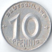 ГДР 1953 10 пфеннигов E