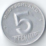 ГДР 1953 5 пфеннигов E