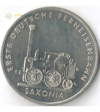 Германия ГДР 1988 5 марок Железная дорога Саксония