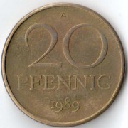 ГДР 1989 20 пфеннигов