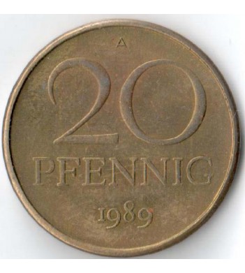 ГДР 1989 20 пфеннигов
