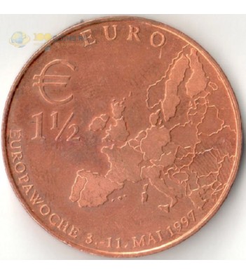 Германия 1997 1,5 евро Европейская неделя (жетон)