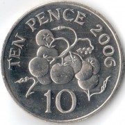 Гернси 2006 10 пенсов Ветка томатов