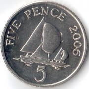 Гернси 2006 5 пенсов Парусник