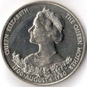 Гернси 1980 25 пенсов 80 лет Королеве матери