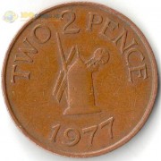 Гернси 1977 2 пенса Мельница
