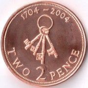 Гибралтар 2004 2 пенса 300 лет захвату