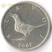 Хорватия 2007 1 куна Западный соловей