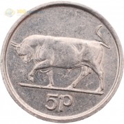 Ирландия 1992-2000 5 пенсов Бык Ирландия 1992-2000 5 пенсов Бык
