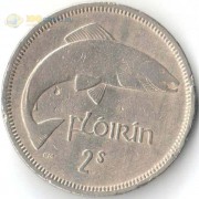 Ирландия 1951-1969 2 шиллинга (флорин) Рыба Ирландия 1951-1969 2 шиллинга (флорин) Рыба